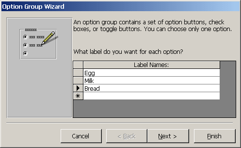 access label wizard